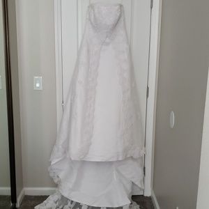 Strapless beaded wedding gown